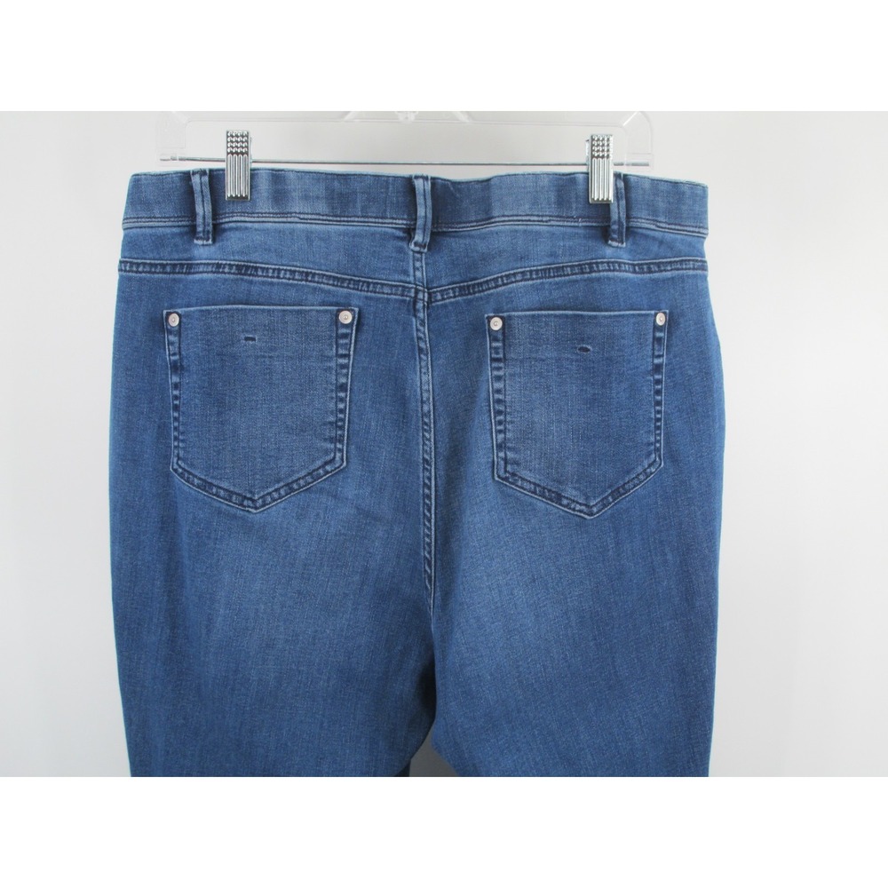 J. JILL Authentic Fit Slim Ankle Jeans Womens 16 Blue Denim Mid Rise Stretch - Picture 4 of 16